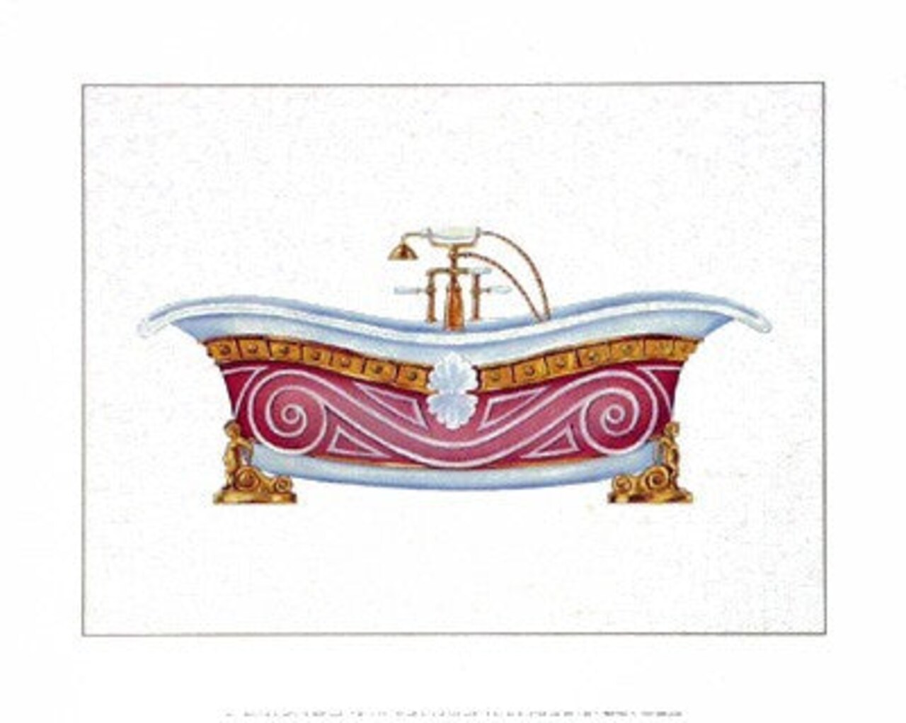 Bathtub III by Robert James Ford Wall Art Décor 11 3/4 x 9 1/2 Art Print